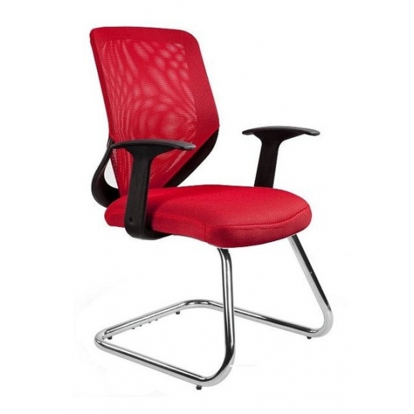MOBI SKID krzesło konferencyjne czerwone